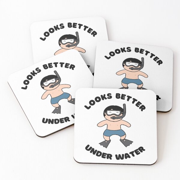 Item preview, Looks Better Under Water Funny Quote Swimming Swim Life Team Gift designed and sold by Diferenty Shop  ⭐⭐⭐⭐⭐.