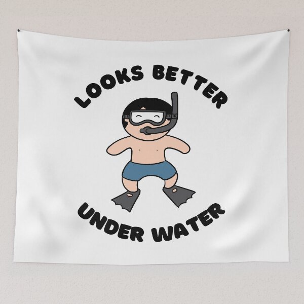 Item preview, Looks Better Under Water Funny Quote Swimming Swim Life Team Gift designed and sold by Diferenty Shop  ⭐⭐⭐⭐⭐.