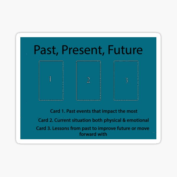 Three card spread 1 tarotbywhacky Sticker