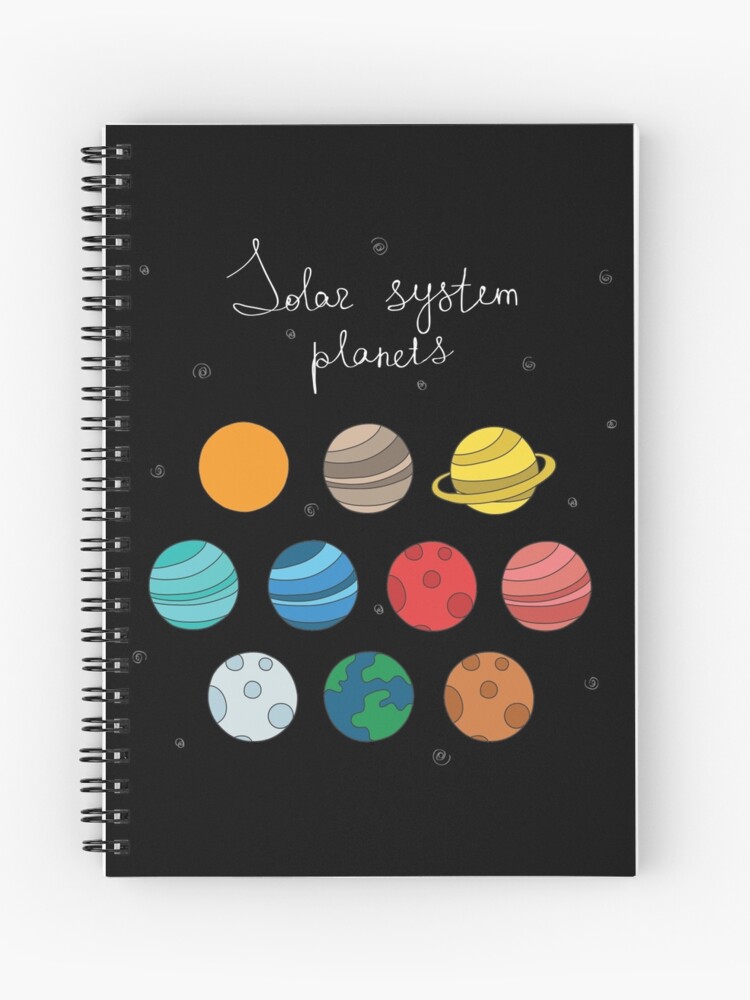 Cuaderno de espiral «planetas del sistema solar Ilustración de doodle» de  zizimentos | Redbubble
