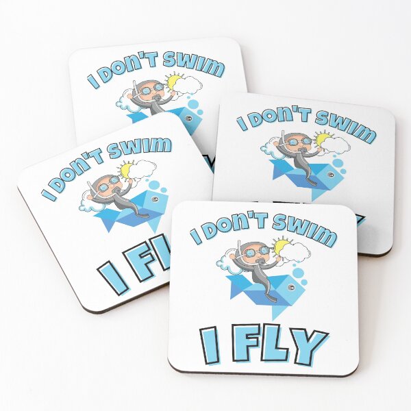 Item preview, I Don't Swim I Fly Funny Quote Swimming Swim Life Team Gift designed and sold by Diferenty Shop  ⭐⭐⭐⭐⭐.