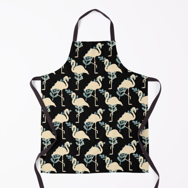 Item preview, Cream Flamingos and Blue Fern Leaf Pattern designed and sold by Trinket-Trickster.