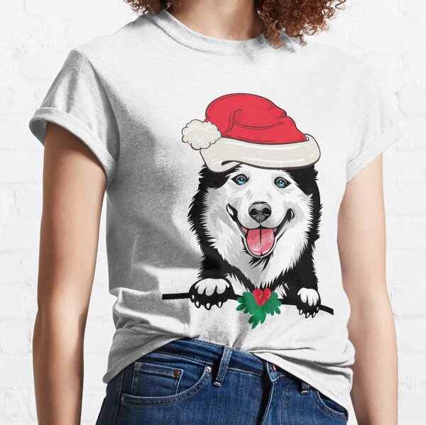 husky christmas shirt