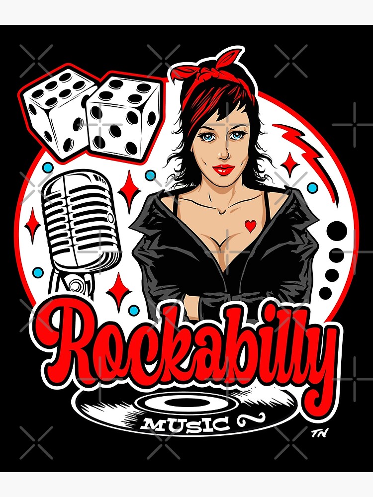 Rockabilly Pin Up Girl 50s Sock Hop Party Rock and Roll Hot Rod | Poster