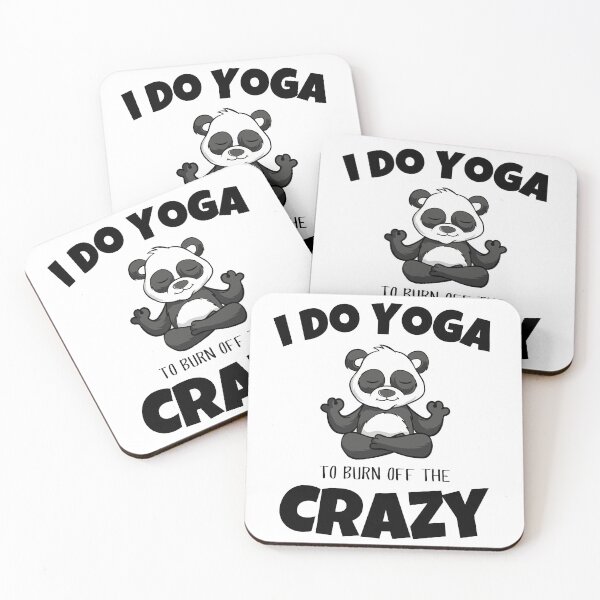 Item preview, I Do Yoga to Burn Off the Crazy Men Women and Youth Workout Meditation Funny And Cute Panda Yoga Lifestyle designed and sold by Diferenty Shop  ⭐⭐⭐⭐⭐.