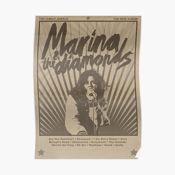 Marina and The Diamonds The Family Jewels Album Concert Poster