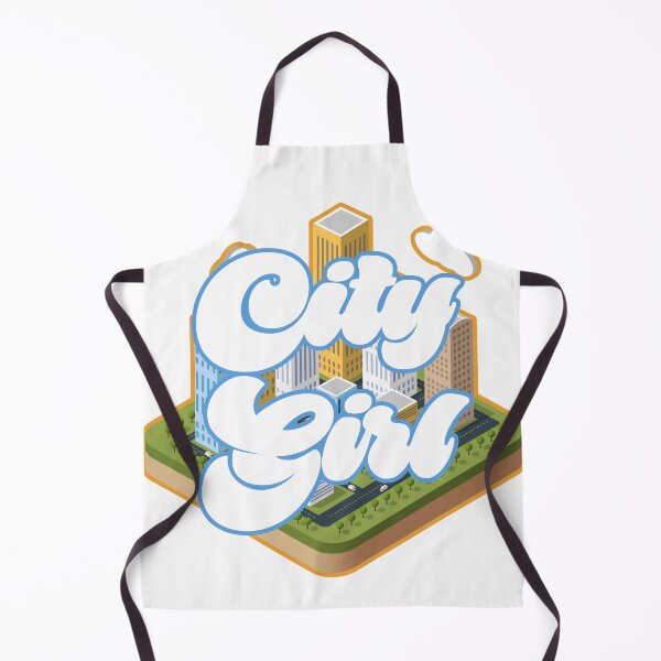Item preview, City Girl - Blue, White and Tiny 3d City designed and sold by Chubuter.