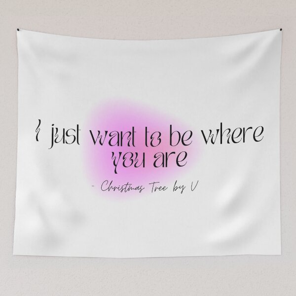 Item preview, I just want to be where you are christmas tree by kim taehyung v song lyrics designed and sold by Purplee7.