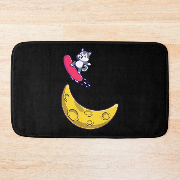 Item preview, Cute Husky With Snowboard On The Moon designed and sold by SparrowLag.