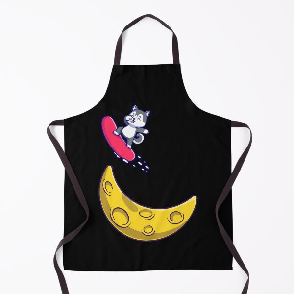 Item preview, Cute Husky With Snowboard On The Moon designed and sold by SparrowLag.