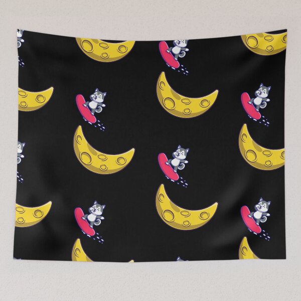 Item preview, Cute Husky With Snowboard On The Moon designed and sold by SparrowLag.