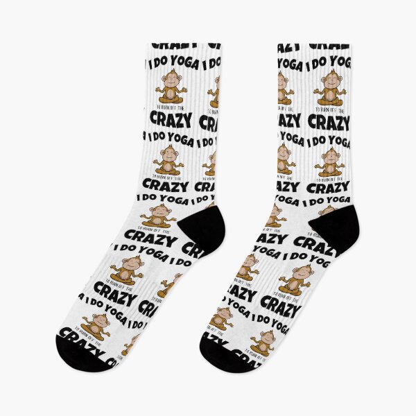 Item preview, I Do Yoga to Burn Off the Crazy Men Women and Youth Workout Meditation Funny And Cute Monkey Yoga Lifestyle designed and sold by Diferenty Shop  ⭐⭐⭐⭐⭐.