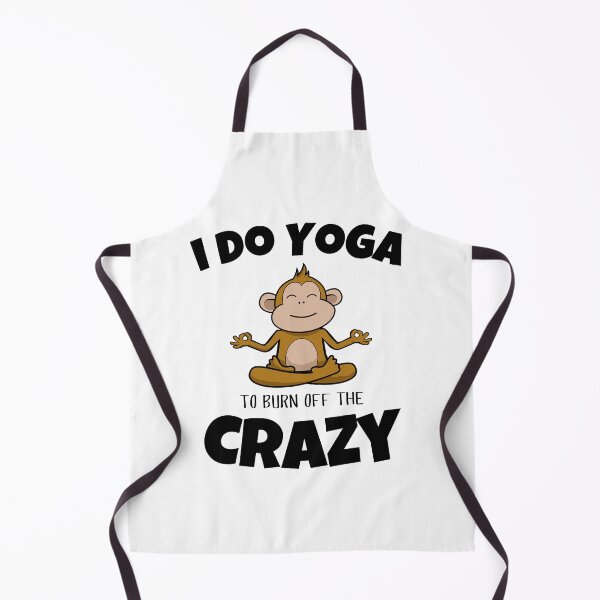 Item preview, I Do Yoga to Burn Off the Crazy Men Women and Youth Workout Meditation Funny And Cute Monkey Yoga Lifestyle designed and sold by Diferenty Shop ⭐⭐⭐⭐⭐.