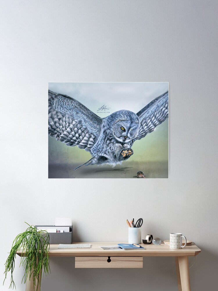 Thumbnail 1 of 3, Poster, Digital Owl designed and sold by wayneflint.