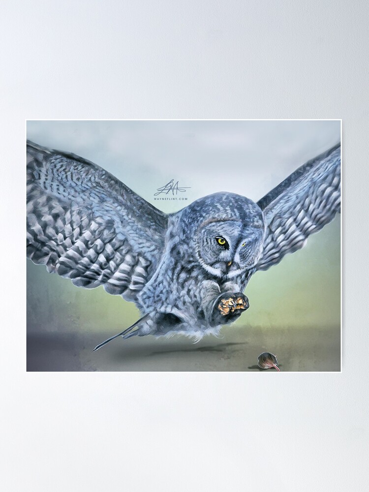 Thumbnail 2 of 3, Poster, Digital Owl designed and sold by wayneflint.