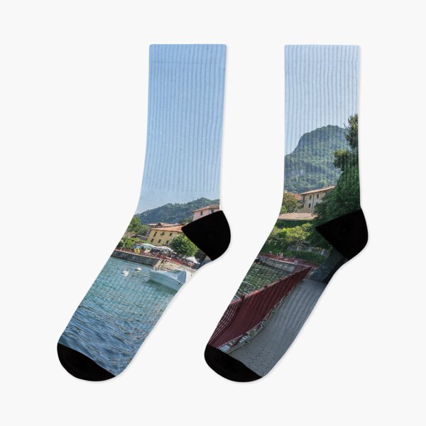 Item preview, Lovers Promenade at the Harbour - Charismatic Varenna Lake Como Lombardy Italy designed and sold by Georgia Mizuleva.