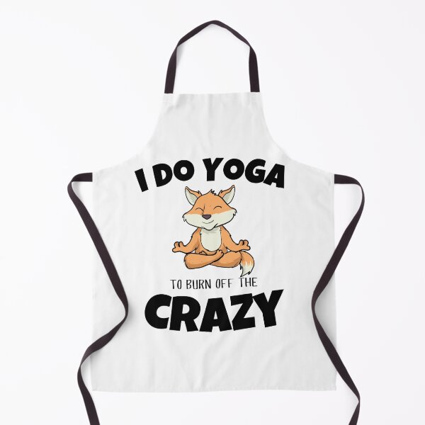 Item preview, I Do Yoga to Burn Off the Crazy Men Women and Youth Workout Meditation Funny And Cute Fox Yoga Lifestyle designed and sold by Diferenty Shop ⭐⭐⭐⭐⭐.