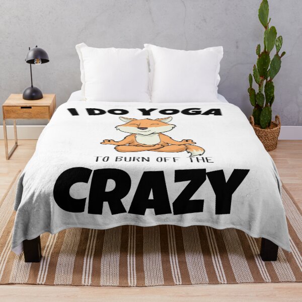Item preview, I Do Yoga to Burn Off the Crazy Men Women and Youth Workout Meditation Funny And Cute Fox Yoga Lifestyle designed and sold by Diferenty Shop ⭐⭐⭐⭐⭐.