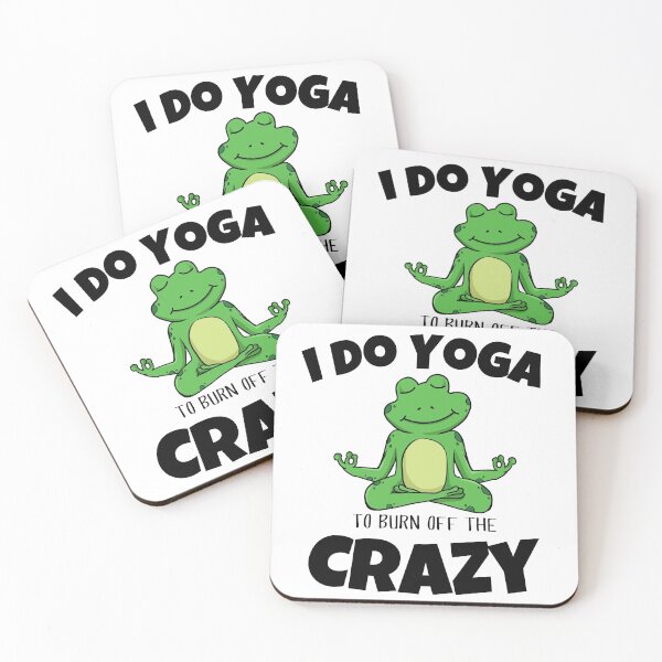 Item preview, I Do Yoga to Burn Off the Crazy Men Women and Youth Workout Meditation Funny And Cute Frog Yoga Lifestyle designed and sold by Diferenty Shop  ⭐⭐⭐⭐⭐.