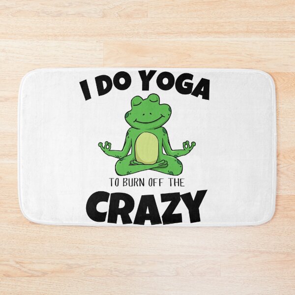 Item preview, I Do Yoga to Burn Off the Crazy Men Women and Youth Workout Meditation Funny And Cute Frog Yoga Lifestyle designed and sold by Diferenty Shop  ⭐⭐⭐⭐⭐.
