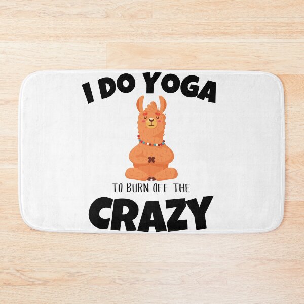 Item preview, I Do Yoga to Burn Off the Crazy Men Women and Youth Workout Meditation Funny And Cute Lama Yoga Lifestyle designed and sold by Diferenty Shop  ⭐⭐⭐⭐⭐.