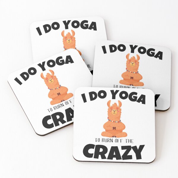 Item preview, I Do Yoga to Burn Off the Crazy Men Women and Youth Workout Meditation Funny And Cute Lama Yoga Lifestyle designed and sold by Diferenty Shop  ⭐⭐⭐⭐⭐.