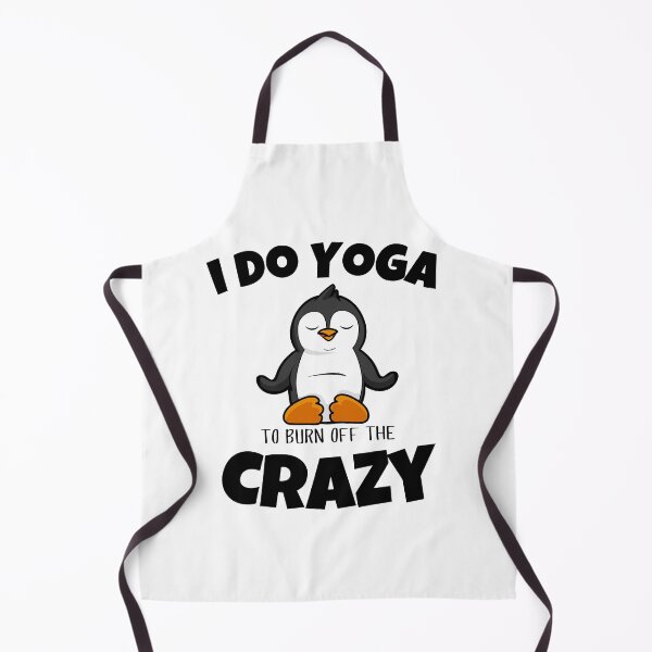 Item preview, I Do Yoga to Burn Off the Crazy Men Women and Youth Workout Meditation Funny And Cute Penguin Yoga Lifestyle designed and sold by Diferenty Shop  ⭐⭐⭐⭐⭐.