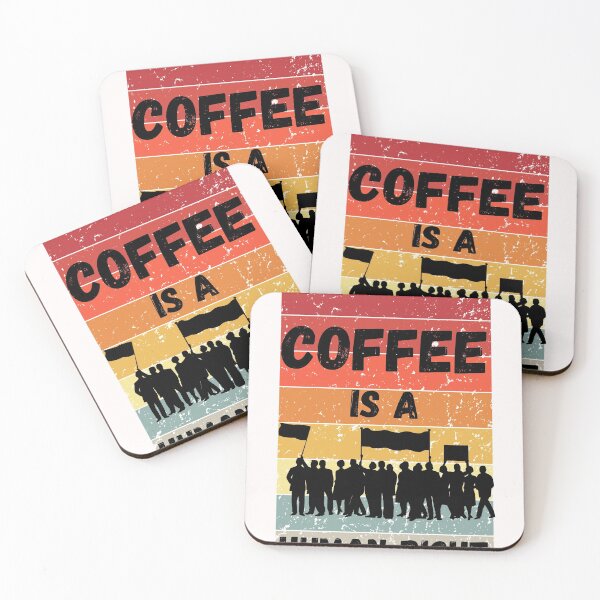 Item preview, coffee is a human right - GIift for coffee lover - funny Coffee tee - Valentine coffee designed and sold by zakibenj.