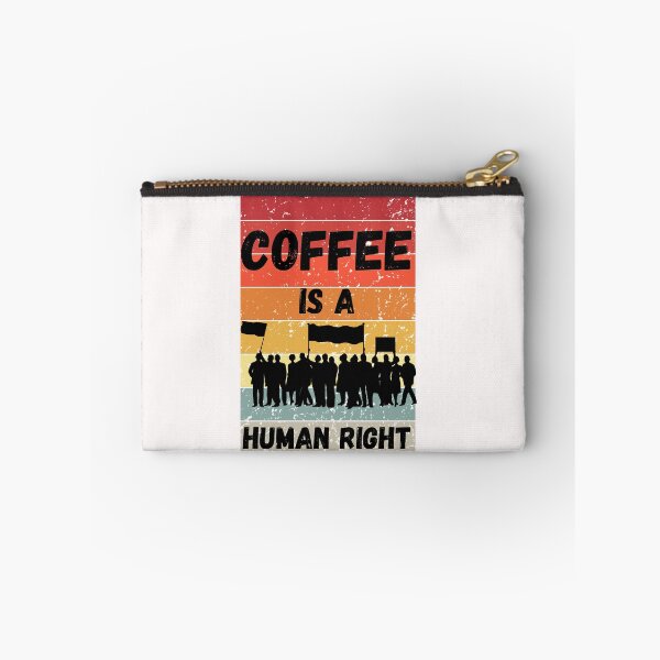 Item preview, coffee is a human right - GIift for coffee lover - funny Coffee tee - Valentine coffee designed and sold by zakibenj.