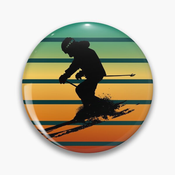 Item preview, Retro Vintage Skier Gliding Through The Snow designed and sold by The-Muse.