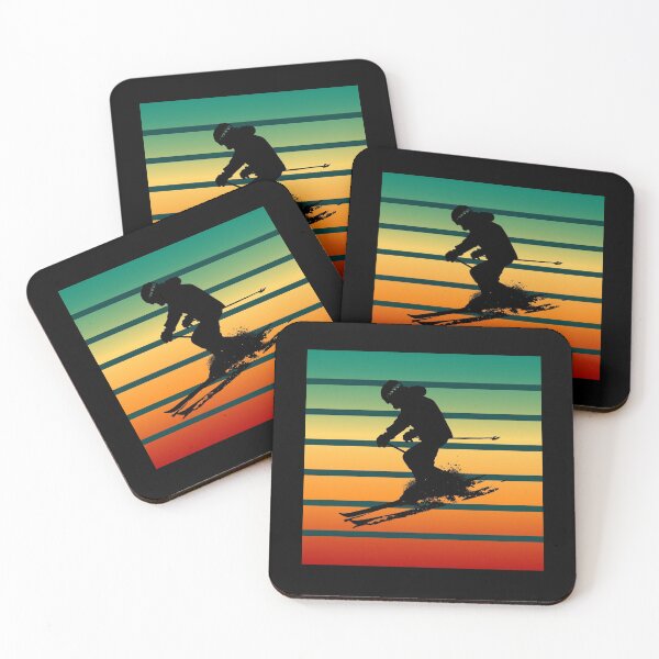 Item preview, Retro Vintage Skier Gliding Through The Snow designed and sold by The-Muse.