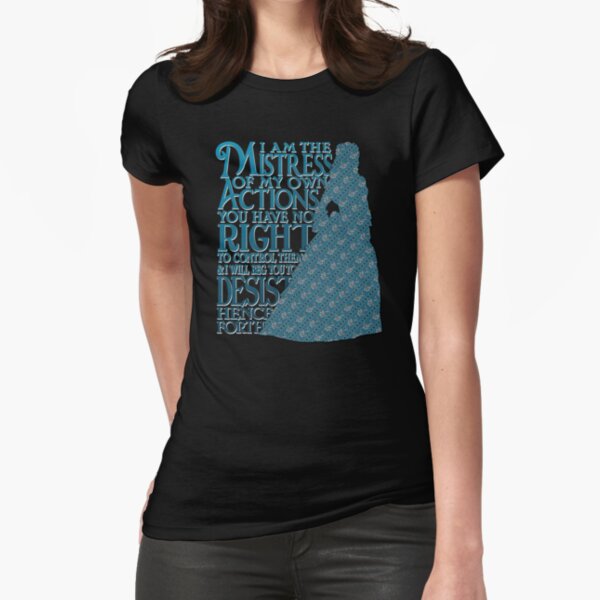 Mistress of My Own Actions (dark) Fitted T-Shirt