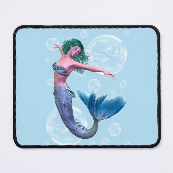 Item preview, Mermaid in Bubbles, fantasy art designed and sold by LoneAngel.