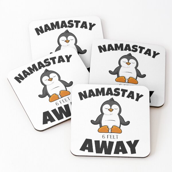Item preview, Namastay 6 Feet Away Men Women and Youth Workout Meditation Funny And Cute Penguin Yoga Lifestyle designed and sold by Diferenty Shop  ⭐⭐⭐⭐⭐.