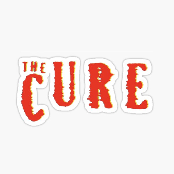 Typographie rouge The Cure Sticker