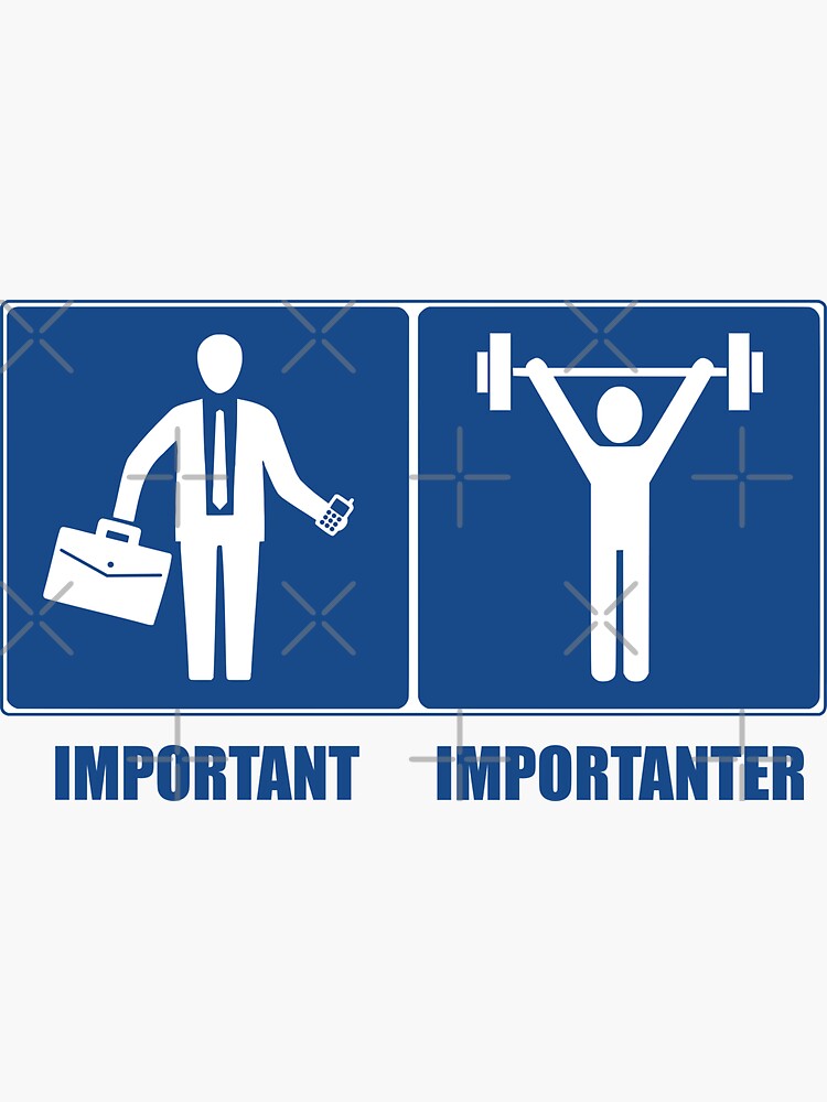 Thumbnail 3 of 3, Sticker, Work Is Important Weightlifting Is Importanter designed and sold by esskay.