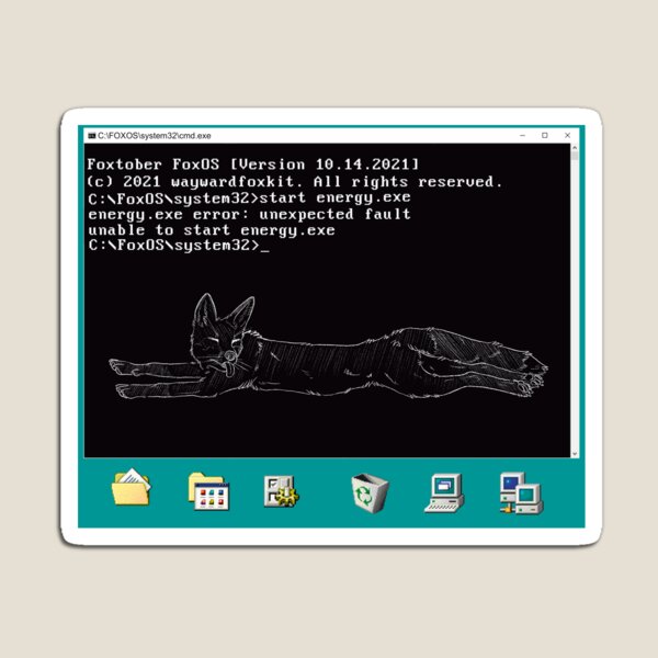 Item preview, MS-DOS based energy failure designed and sold by waywardfoxkit.