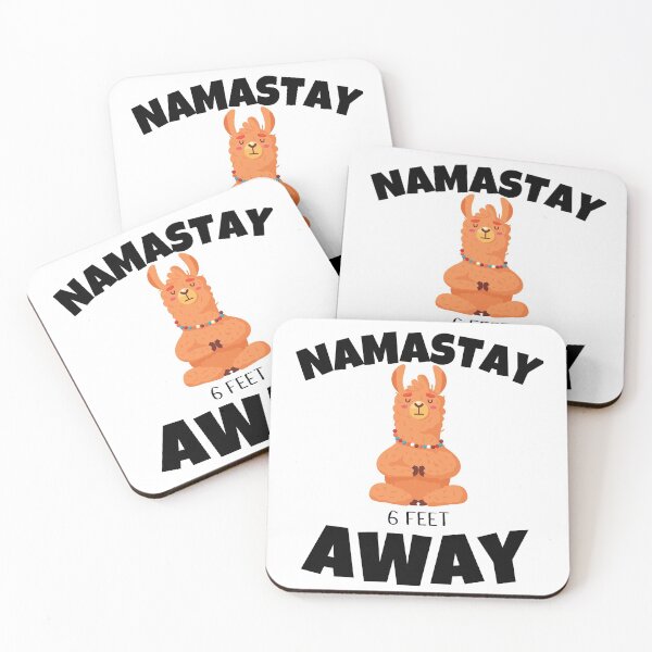 Item preview, Namastay 6 Feet Away Men Women and Youth Workout Meditation Funny And Cute Lama Yoga Lifestyle designed and sold by Diferenty Shop  ⭐⭐⭐⭐⭐.
