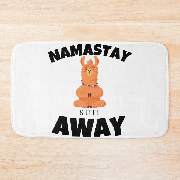 Item preview, Namastay 6 Feet Away Men Women and Youth Workout Meditation Funny And Cute Lama Yoga Lifestyle designed and sold by Diferenty Shop  ⭐⭐⭐⭐⭐.