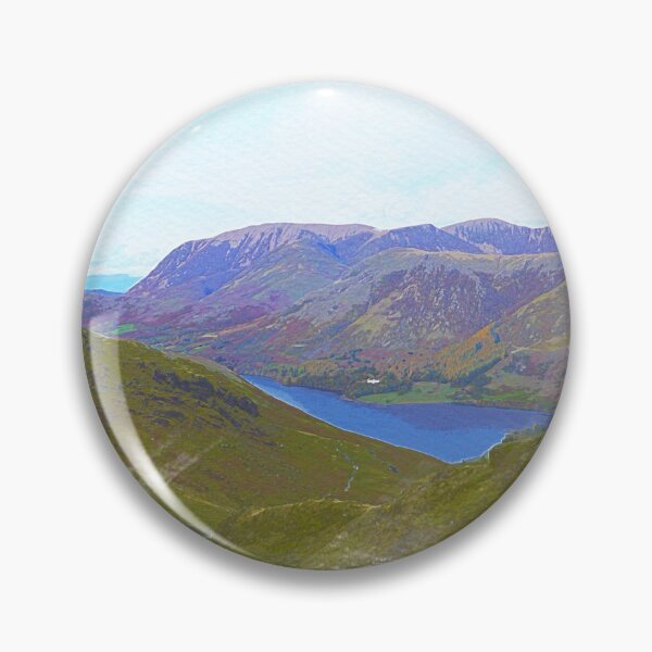 Item preview, Cumbria Buttermere Lake Watercolor Painting Design designed and sold by Dingy Designs.