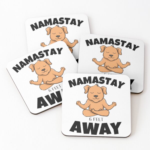 Item preview, Namastay 6 Feet Away Men Women and Youth Workout Meditation Funny And Cute Dog Yoga Lifestyle designed and sold by Diferenty Shop  ⭐⭐⭐⭐⭐.