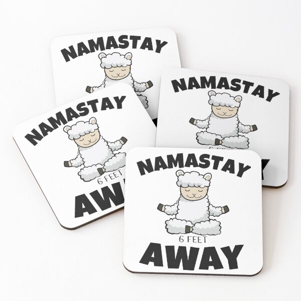 Item preview, Namastay 6 Feet Away Men Women and Youth Workout Meditation Funny And Cute sheep Yoga Lifestyle designed and sold by Diferenty Shop  ⭐⭐⭐⭐⭐.