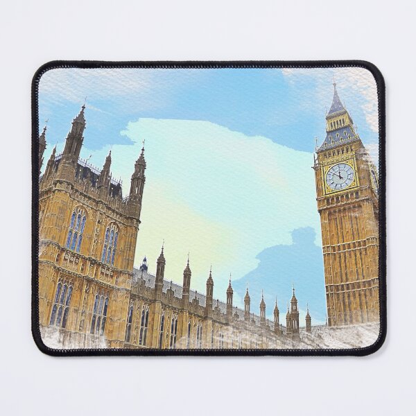 Artikelvorschau, Big Ben, Elizabeth Tower-Aquarell-Malerei entworfen und verkauft von Dingy Designs.