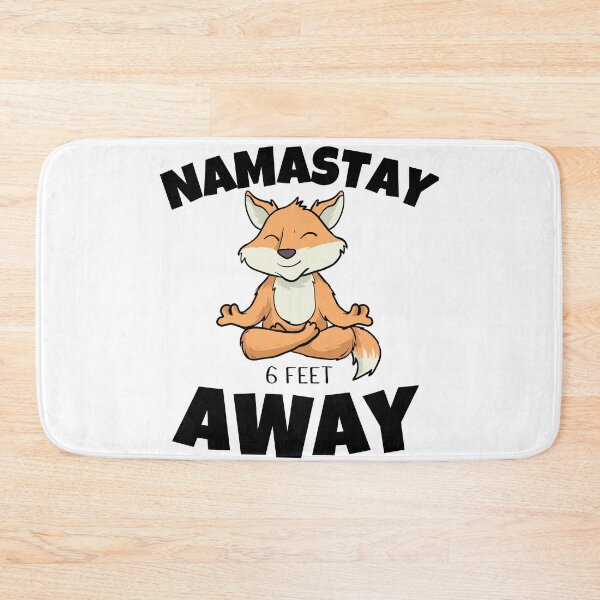 Item preview, Namastay 6 Feet Away Men Women and Youth Workout Meditation Funny And Cute Fox Yoga Lifestyle designed and sold by Diferenty Shop  ⭐⭐⭐⭐⭐.