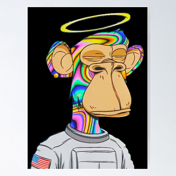 Mono verde personaje de dibujos animados estilo nft simio