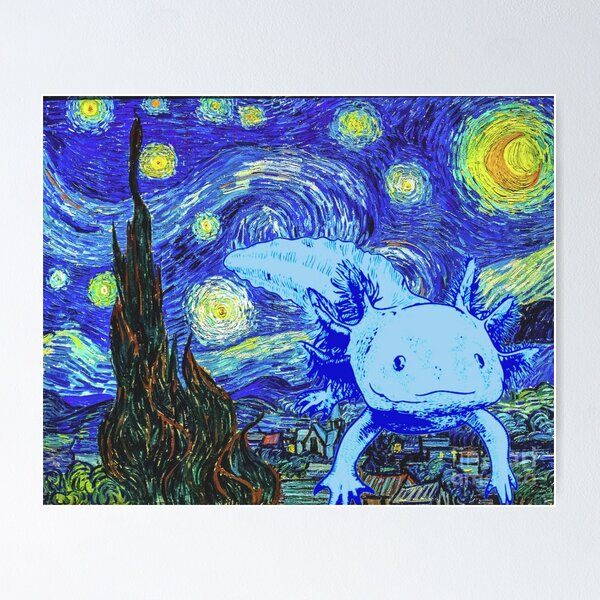 Item preview, Starry Night Axolotl designed and sold by Awful-Lotl.
