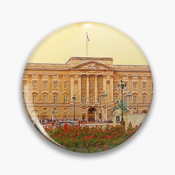 Item preview, Buckingham Palace Watercolor Painting designed and sold by Dingy Designs.