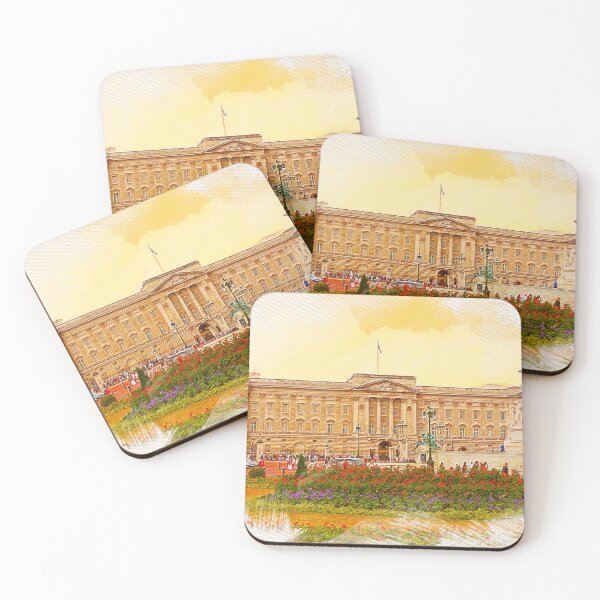 Item preview, Buckingham Palace Watercolor Painting designed and sold by Dingy Designs.