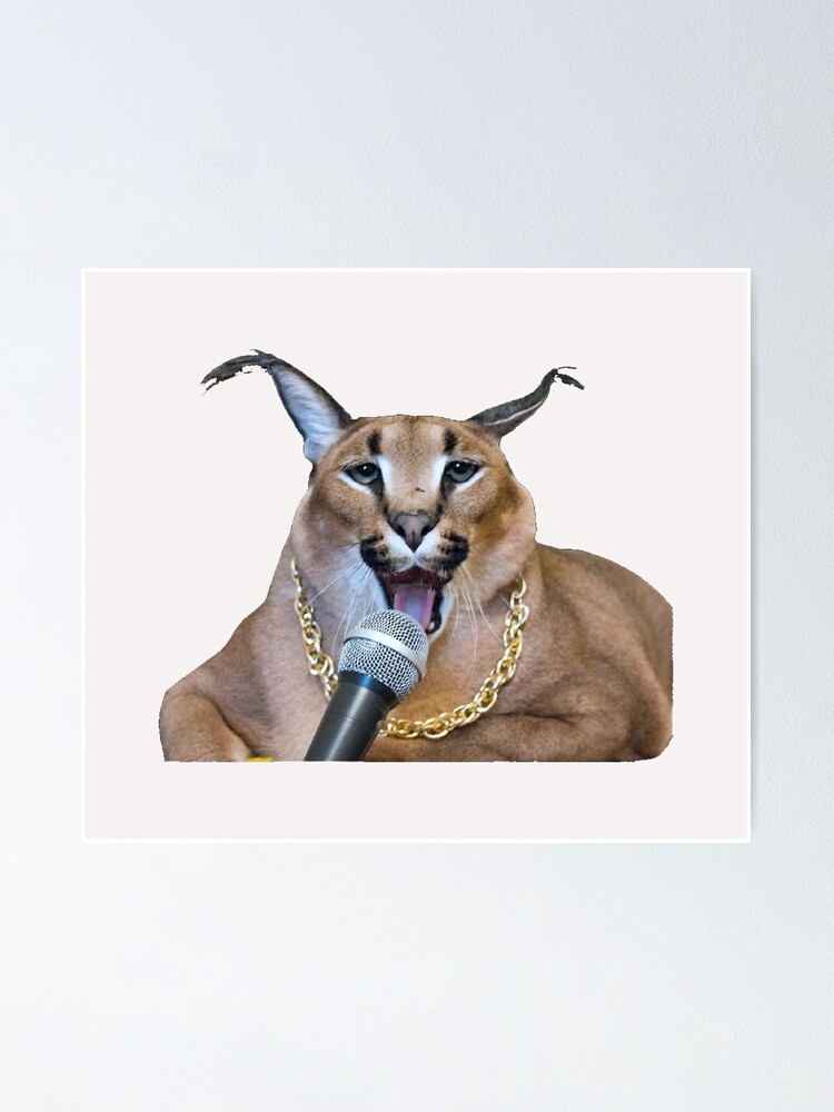 Big Floppa Caracal Cat Funny Meme Gaming Mouse Pad Custom Design