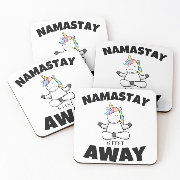 Item preview, Namastay 6 Feet Away Men Women and Youth Workout Meditation Funny And Cute Unicorn Yoga Lifestyle designed and sold by Diferenty Shop  ⭐⭐⭐⭐⭐.